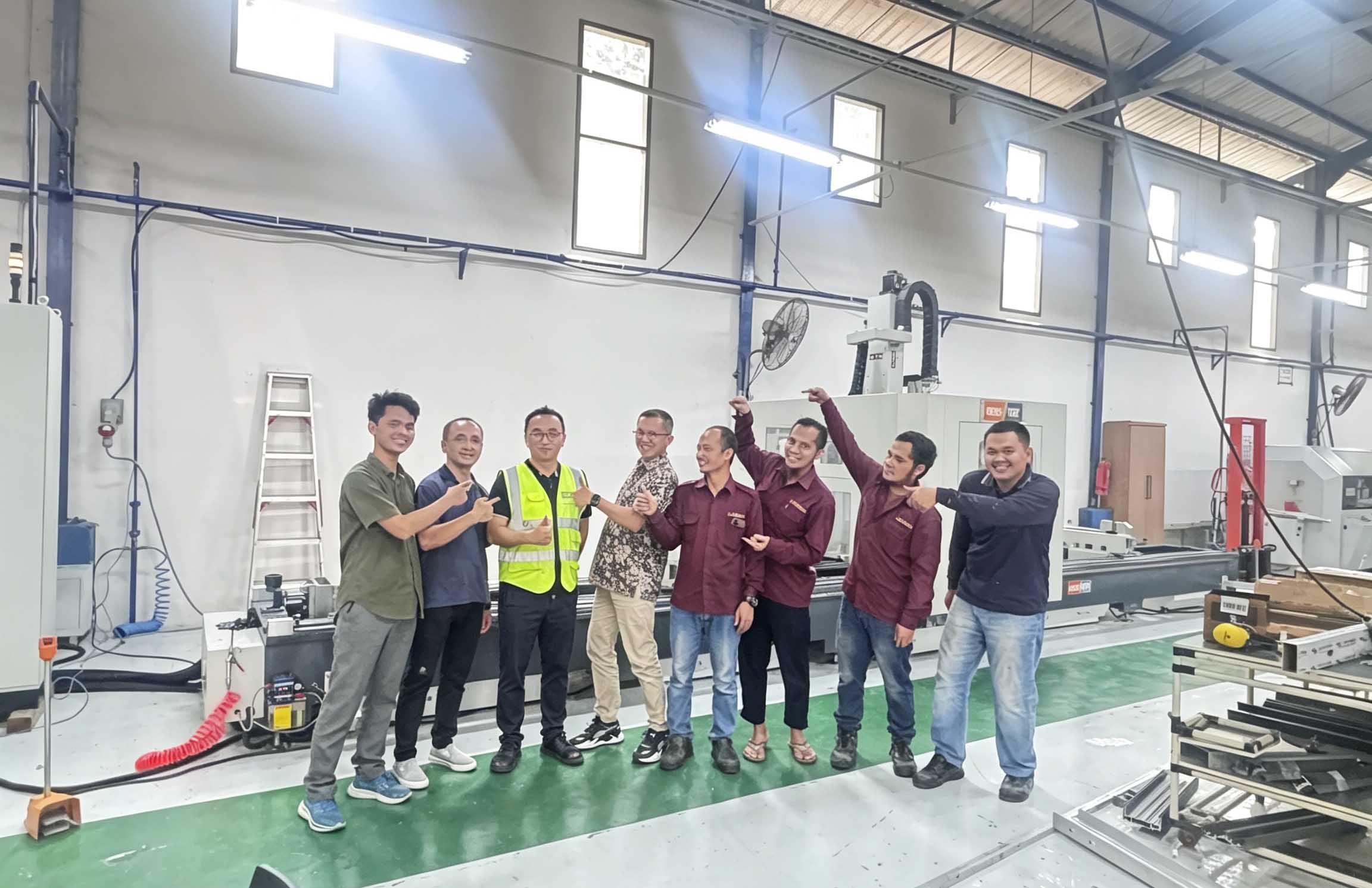 Fenstek Equipment Successfully Commissioned at Indonesian Curtain Wall Manufacturer